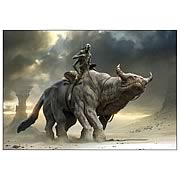 John Carter Thoat Concept Art Canvas Giclee Print